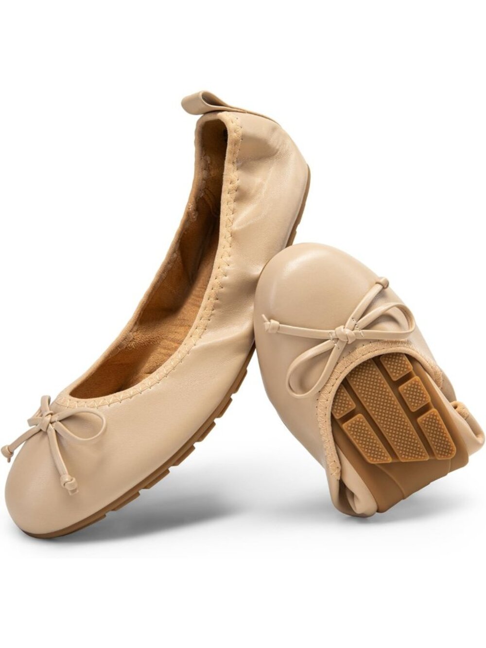 Lightweight Foldable Bowknot Ballet Flats | Slip-On Dress Shoes for All-Day